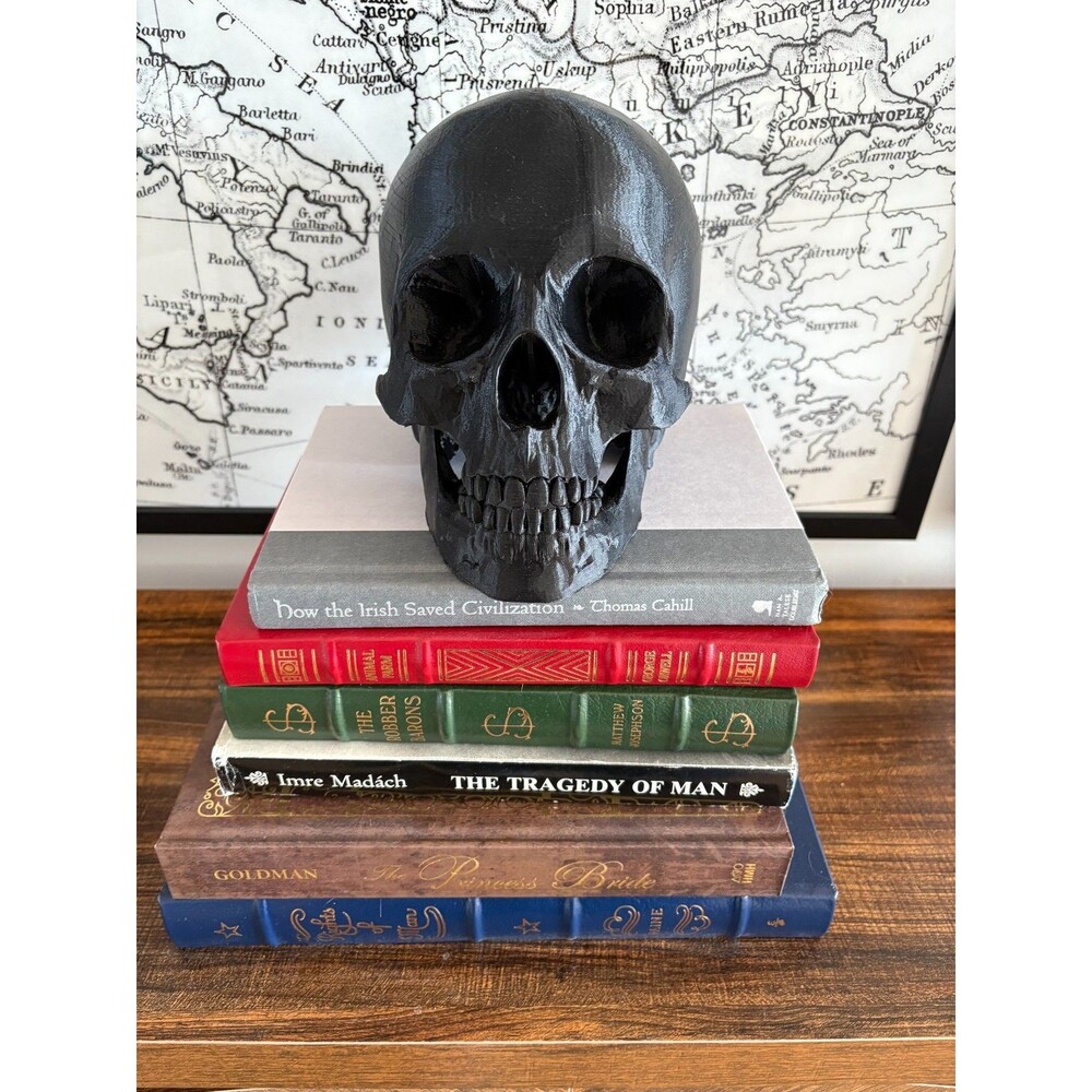 Large Skull Shelf Decor Staging Home Office Halloween 3D print (choose color)